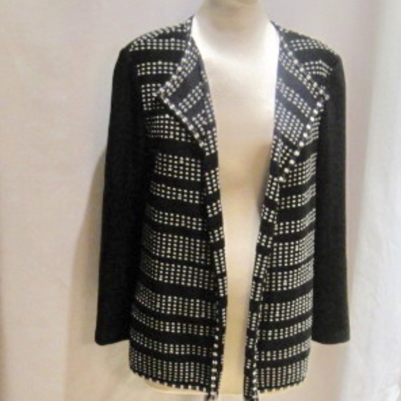 ** Host Pick ** ST.JOHN Waterfall Open Front Knit Cardigan - Picture 1 of 4